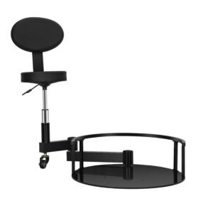 Stoolic Heavy-Duty Barber Support Stool – Support-Assisted Base (Requires Floor Bolting or Wheel)